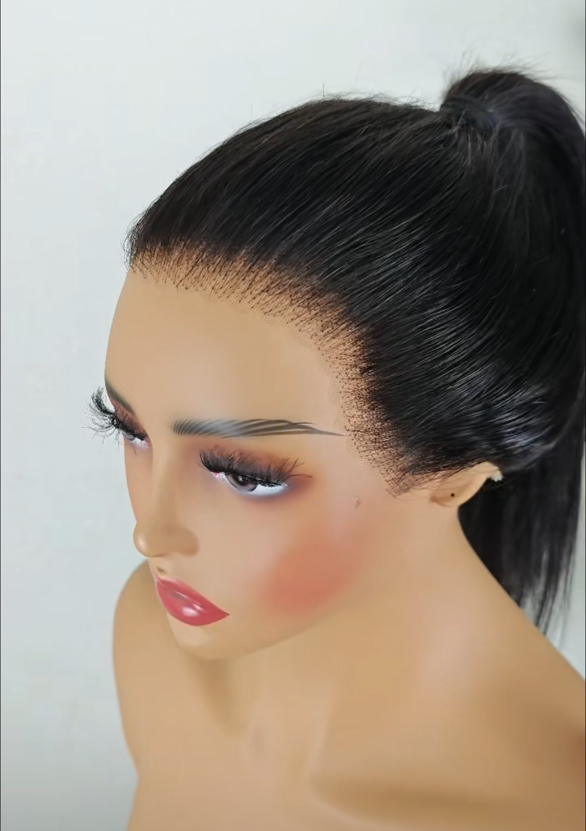 Human hair 360 gluless lace wig 12A quality high density with straps pull girl cap wig