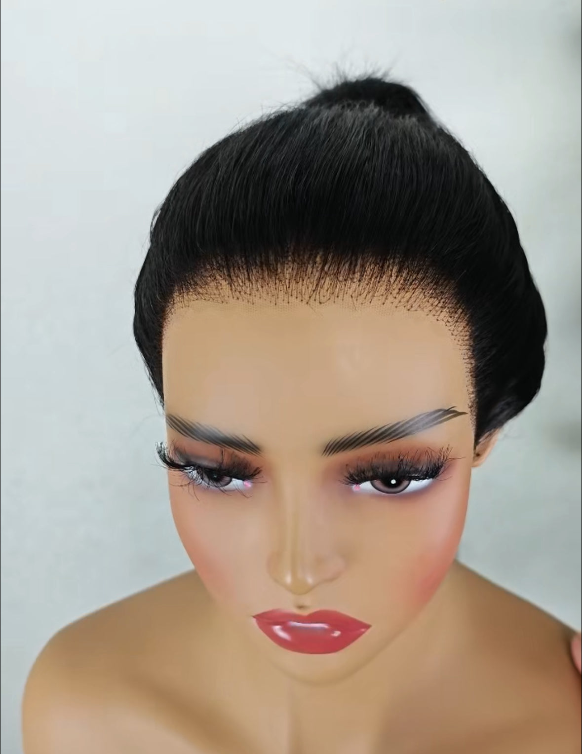 Human hair 360 gluless lace wig 12A quality high density with straps pull girl cap wig