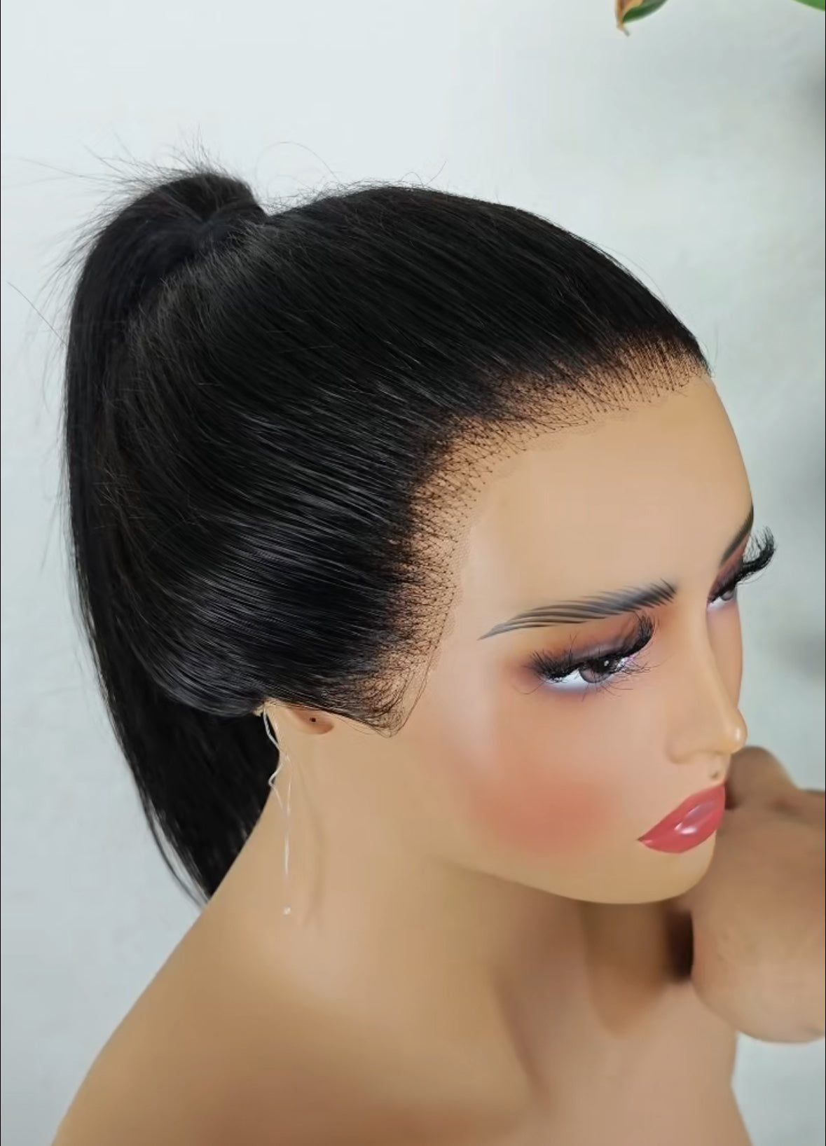 Human hair 360 gluless lace wig 12A quality high density with straps pull girl cap wig