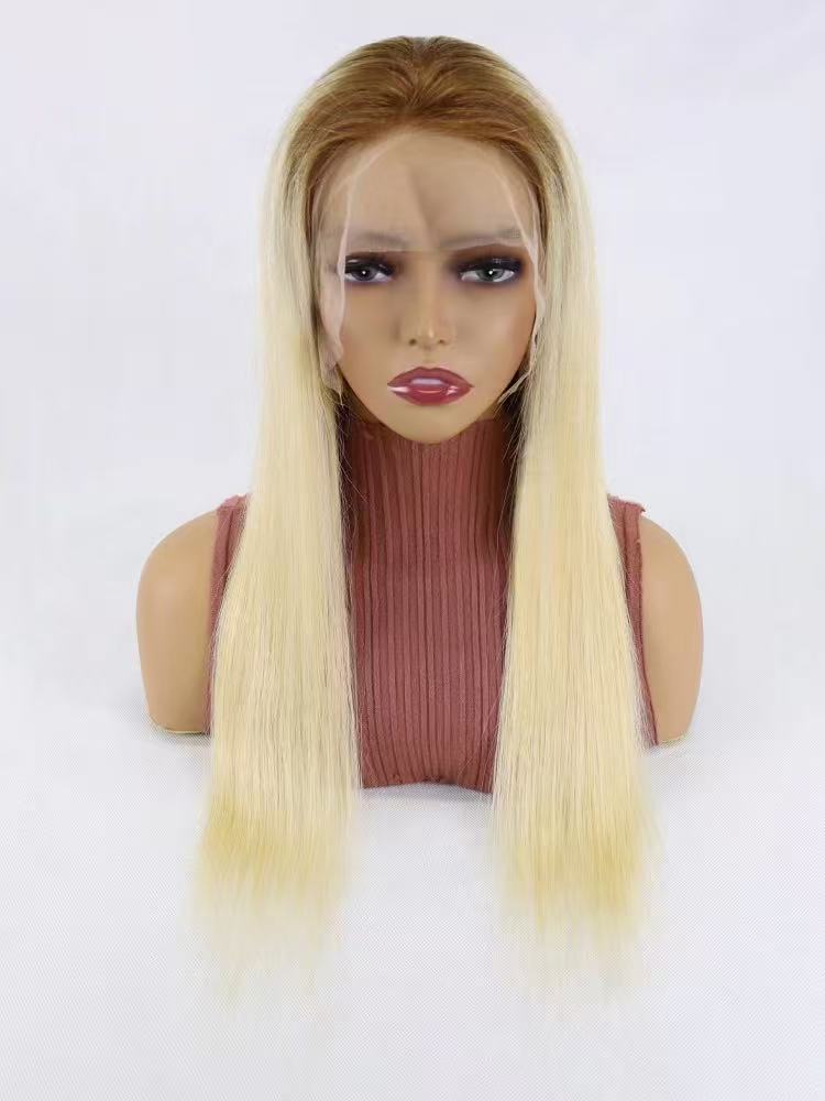 12A High Quality Brazilian Raw Straight Hair 200% long hair 13x4 Transparent Lace Frontal Wig 100% Virgin Human Hair Wigs 613# blond hair