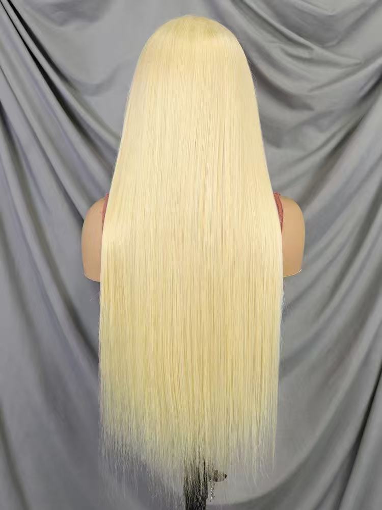 12A High Quality Brazilian Raw Straight Hair 200% long hair 13x4 Transparent Lace Frontal Wig 100% Virgin Human Hair Wigs 613# blond hair
