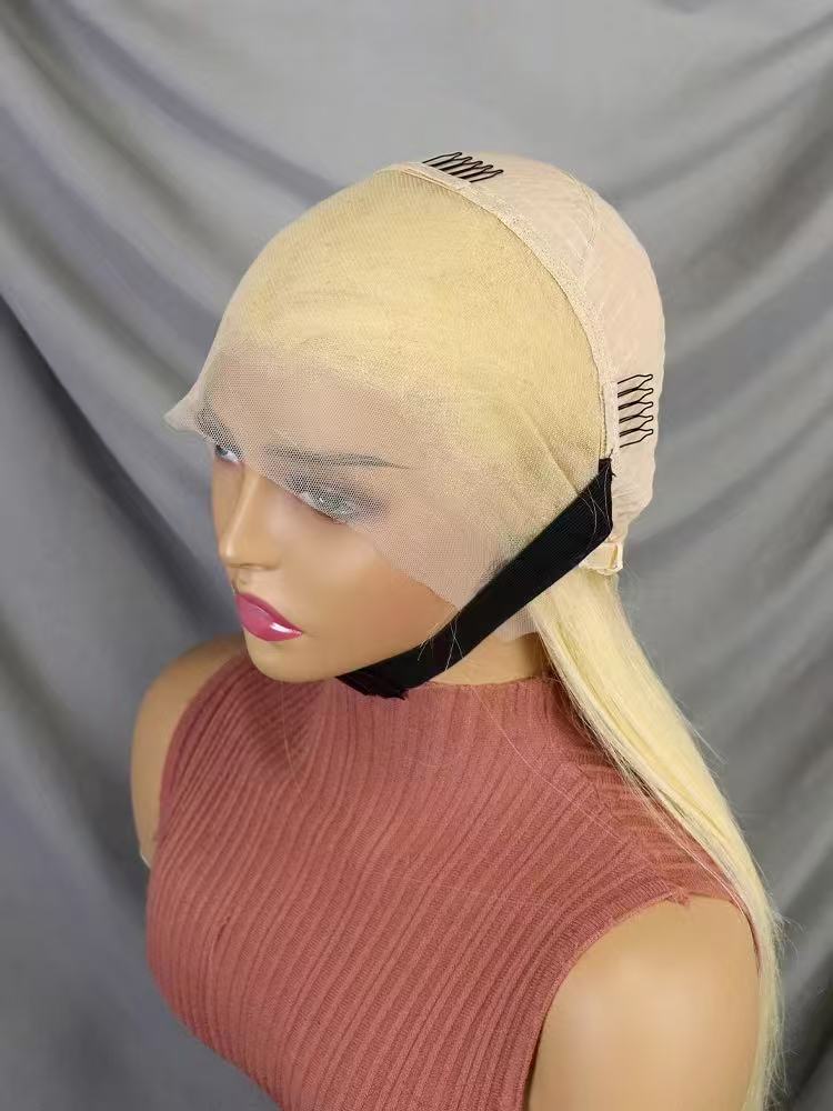 12A High Quality Brazilian Raw Straight Hair 200% long hair 13x4 Transparent Lace Frontal Wig 100% Virgin Human Hair Wigs 613# blond hair