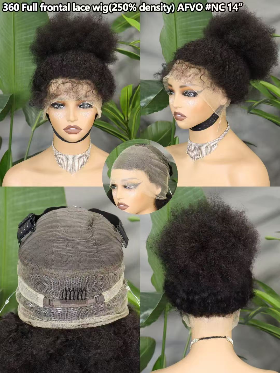 Invisible Strap 360 Glueless Ready to Wear Go Wig 360 Full Lace Frontal afro curly Wig With Curly Edges Hairline for Black Women