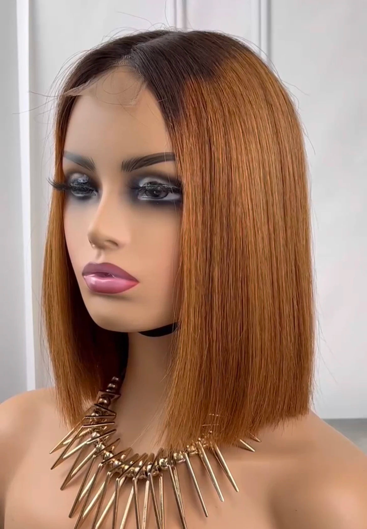 2x6 Kim Closure Super Double Drawn Bob Wig Bone Straight Human Hair in Various Colors