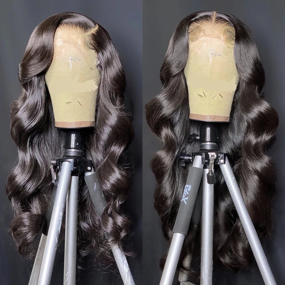 Pre Plucked 12A Wig 32 Inch Human Hair Full Lace Front Natural Transparent Lace Human Hair Long Hair Wholesale Lace Wig