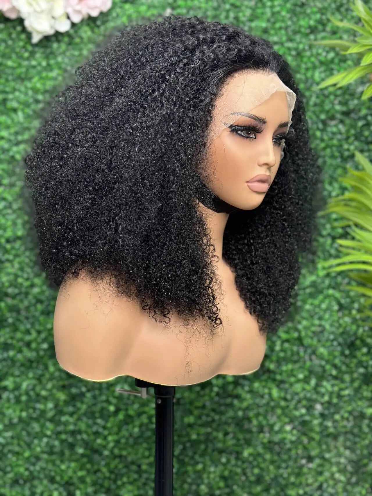Big Afro Kinky Curly Lace Frontal Wigs 13x4 Transparent Hd Lace Glueless Human Hair Wigs Raw Indian Virgin Hair for Black Women