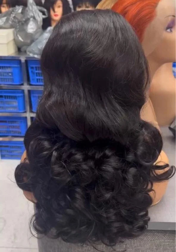 Super Double Drawn Quality 13*4 Lace Front Wig Bone Straight High Quality Human Hair with Loose Fashion High Density