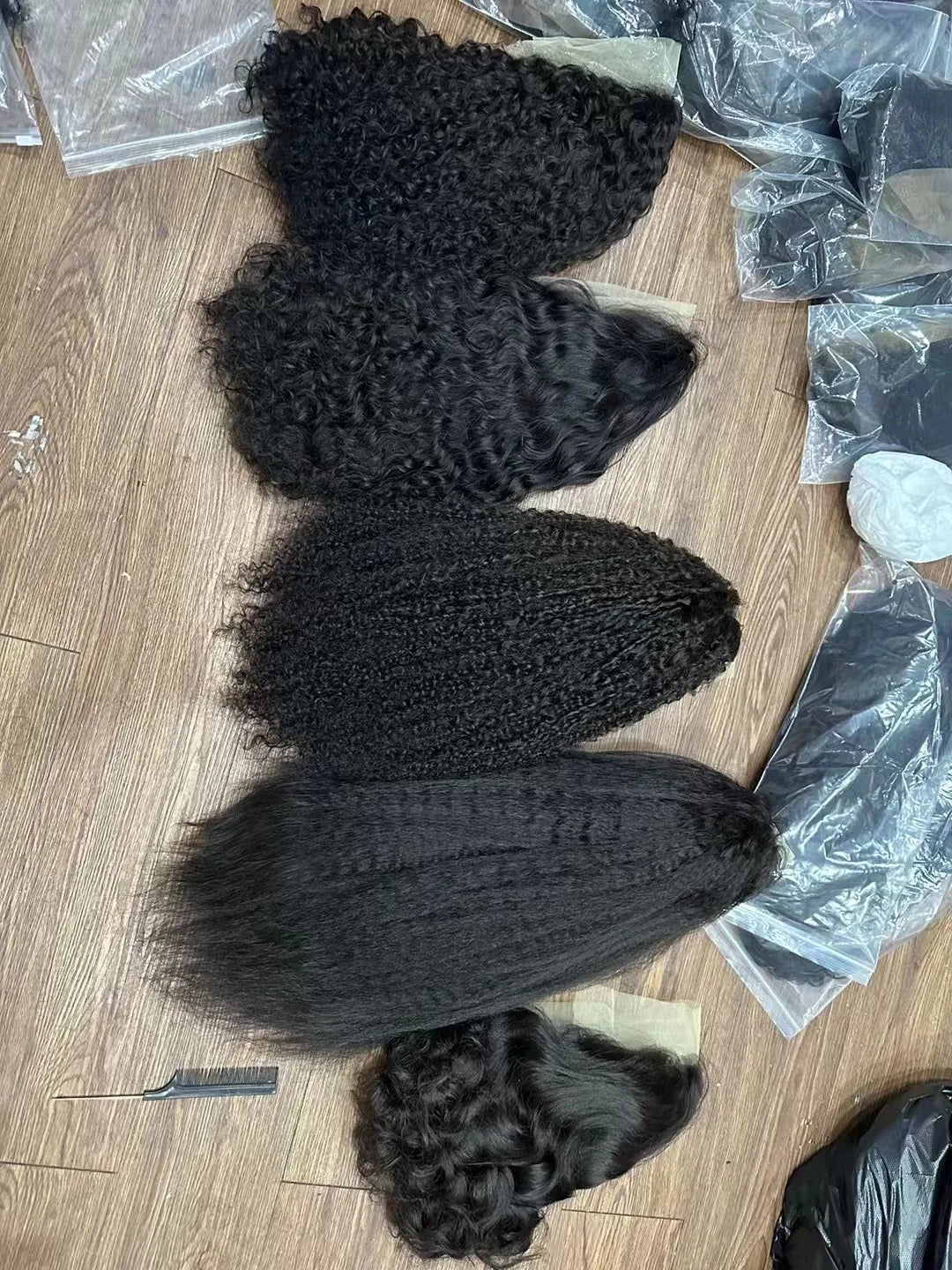 HD High Density 13x4 Frontal Lace Black Women's Glueless Pre-Plucked Long Body Wave Pixie Curly Kinky Curly Water Wave Available