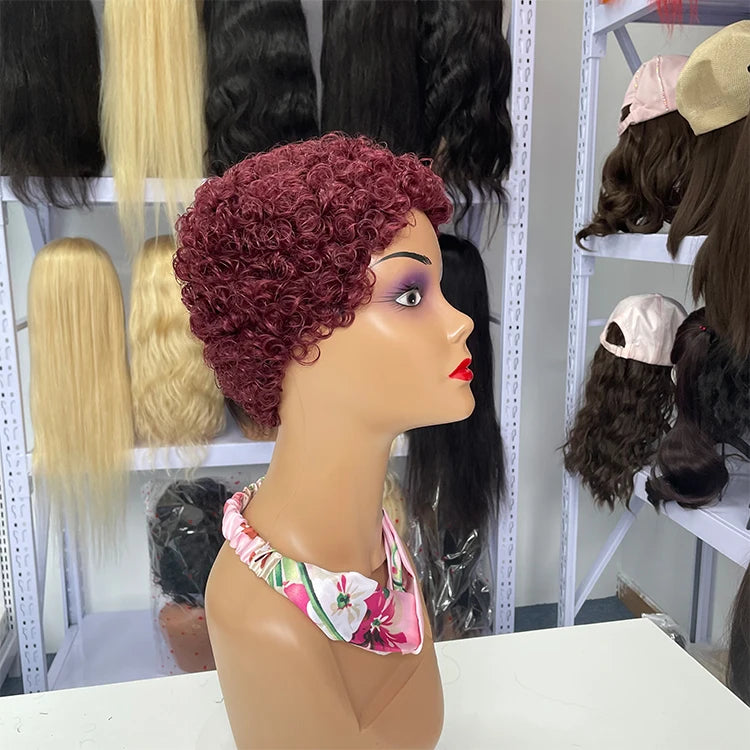 Human Hair Pixie Cut Wig Human Hair Wate Rcourt 10A Natural Black Short Human Hair Short Pixie Cut Wigs