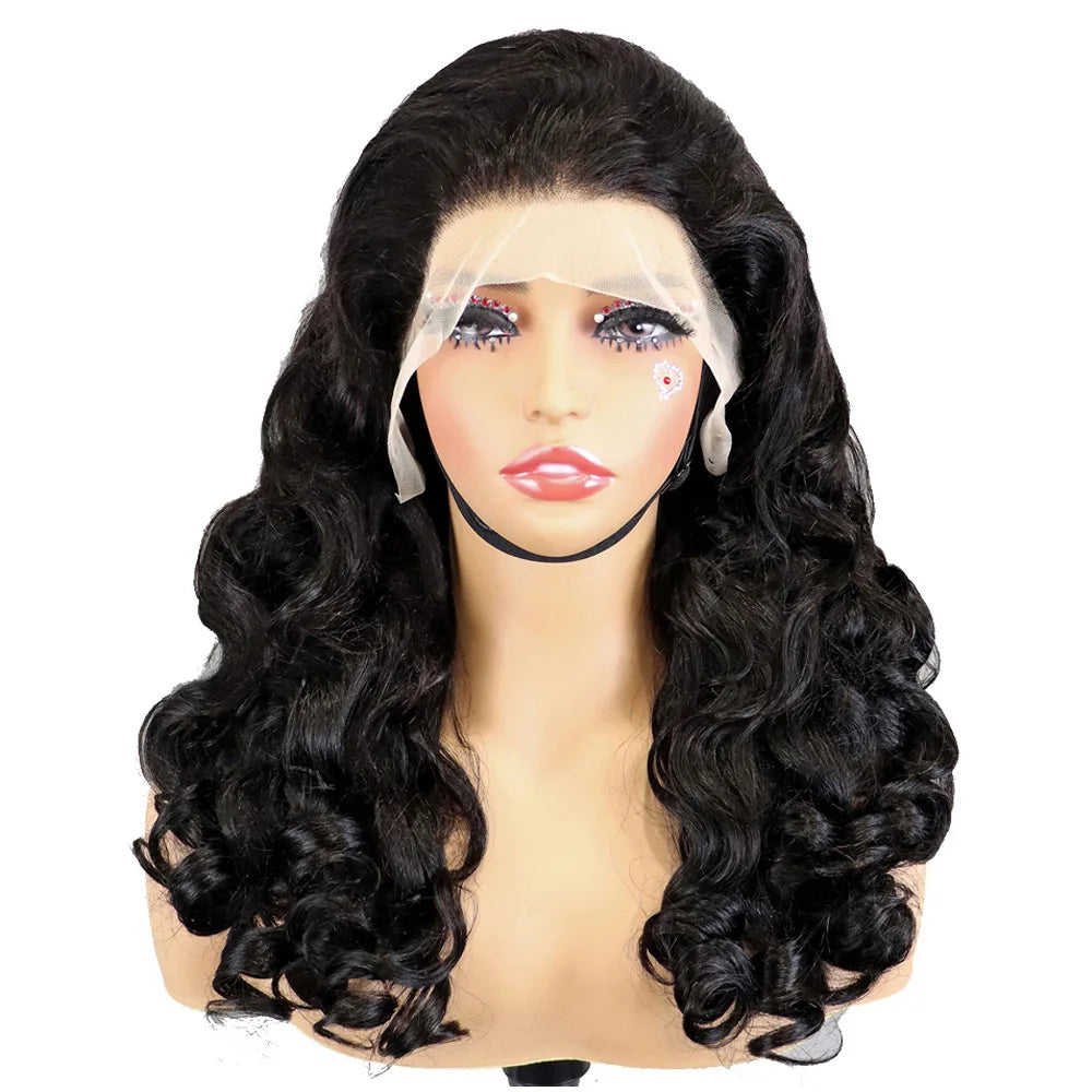13*4 full front lace 300% Density Glueless Wig Bouncy Loose Can Be Perm & Dyed Best-Selling Factory in Stock Wholesale human hair super double drawn