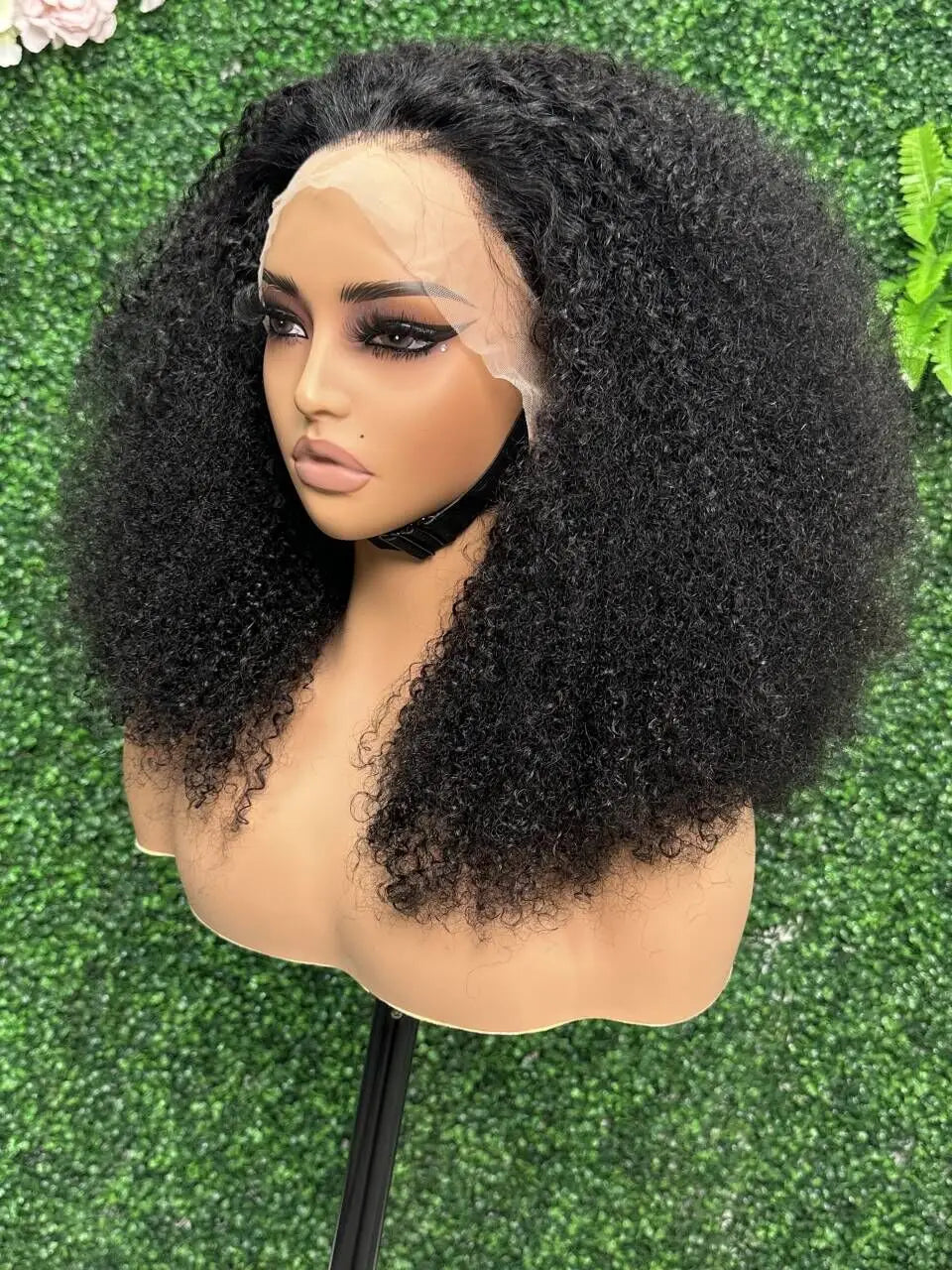 Big Afro Kinky Curly Lace Frontal Wigs 13x4 Transparent Hd Lace Glueless Human Hair Wigs Raw Indian Virgin Hair for Black Women