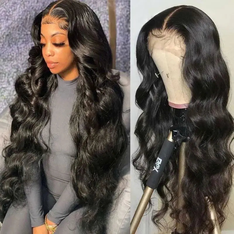Pre Plucked 12A Wig 32 Inch Human Hair Full Lace Front Natural Transparent Lace Human Hair Long Hair Wholesale Lace Wig