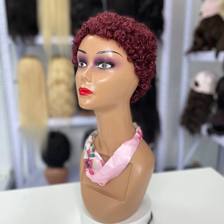 Human Hair Pixie Cut Wig Human Hair Wate Rcourt 10A Natural Black Short Human Hair Short Pixie Cut Wigs
