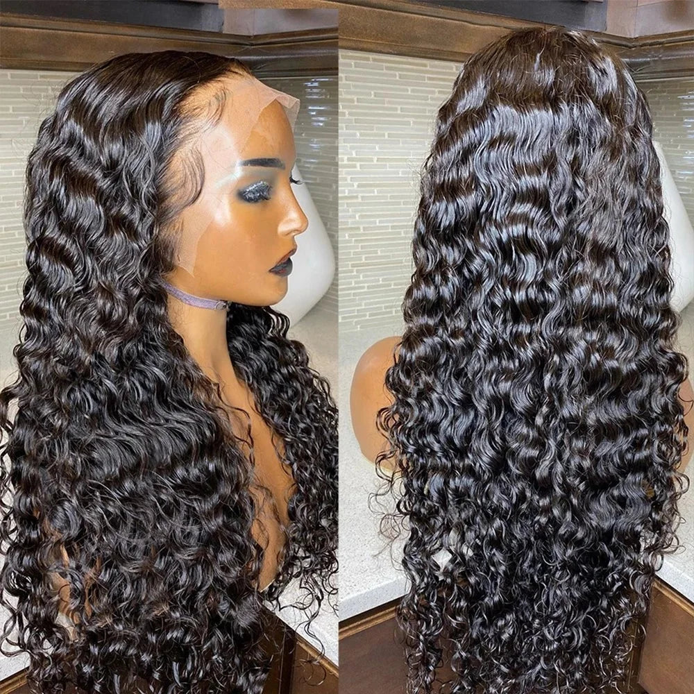Pre Plucked 12A Wig 32 Inch Human Hair Full Lace Front Natural Transparent Lace Human Hair Long Hair Wholesale Lace Wig