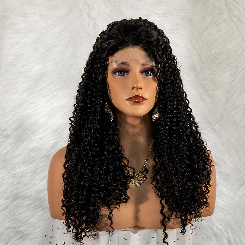 Human hair wig 13x4 closure lace wig super double drawn quality 250%density kinky curly human hair wig