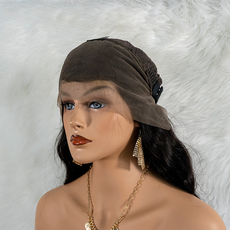 Human hair 13x4 frontal lace wig 12A quality body wave 200% density