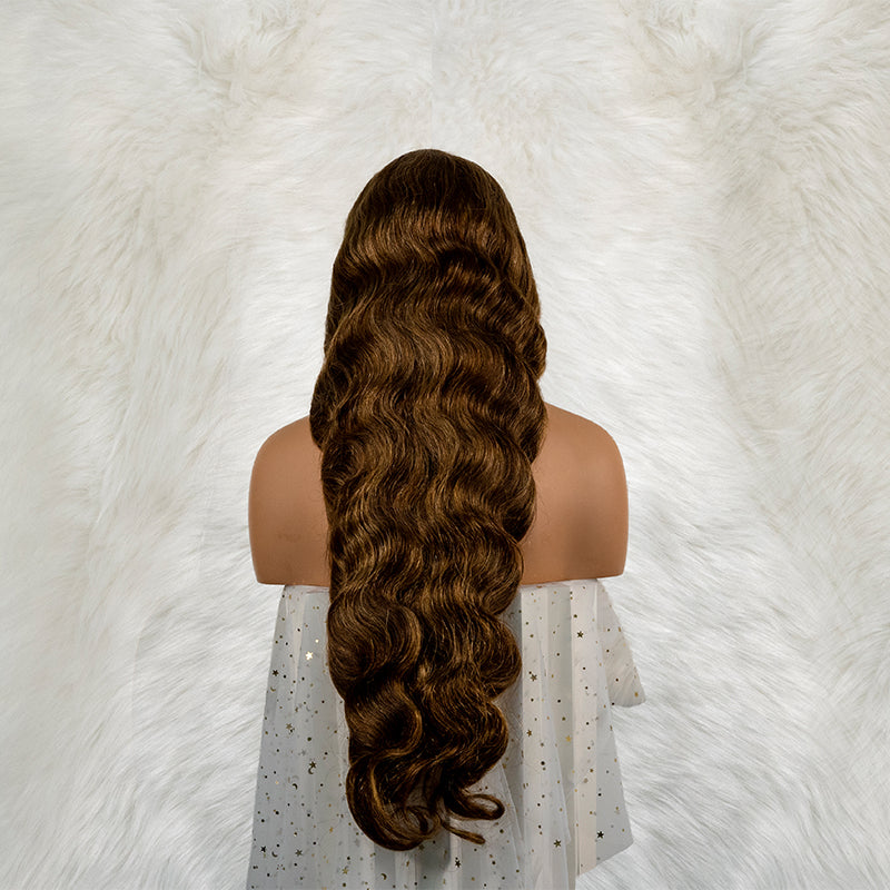 Human hair body wave wig 13x4 closure frontal lace wig super double drawn quality 200%density body wave