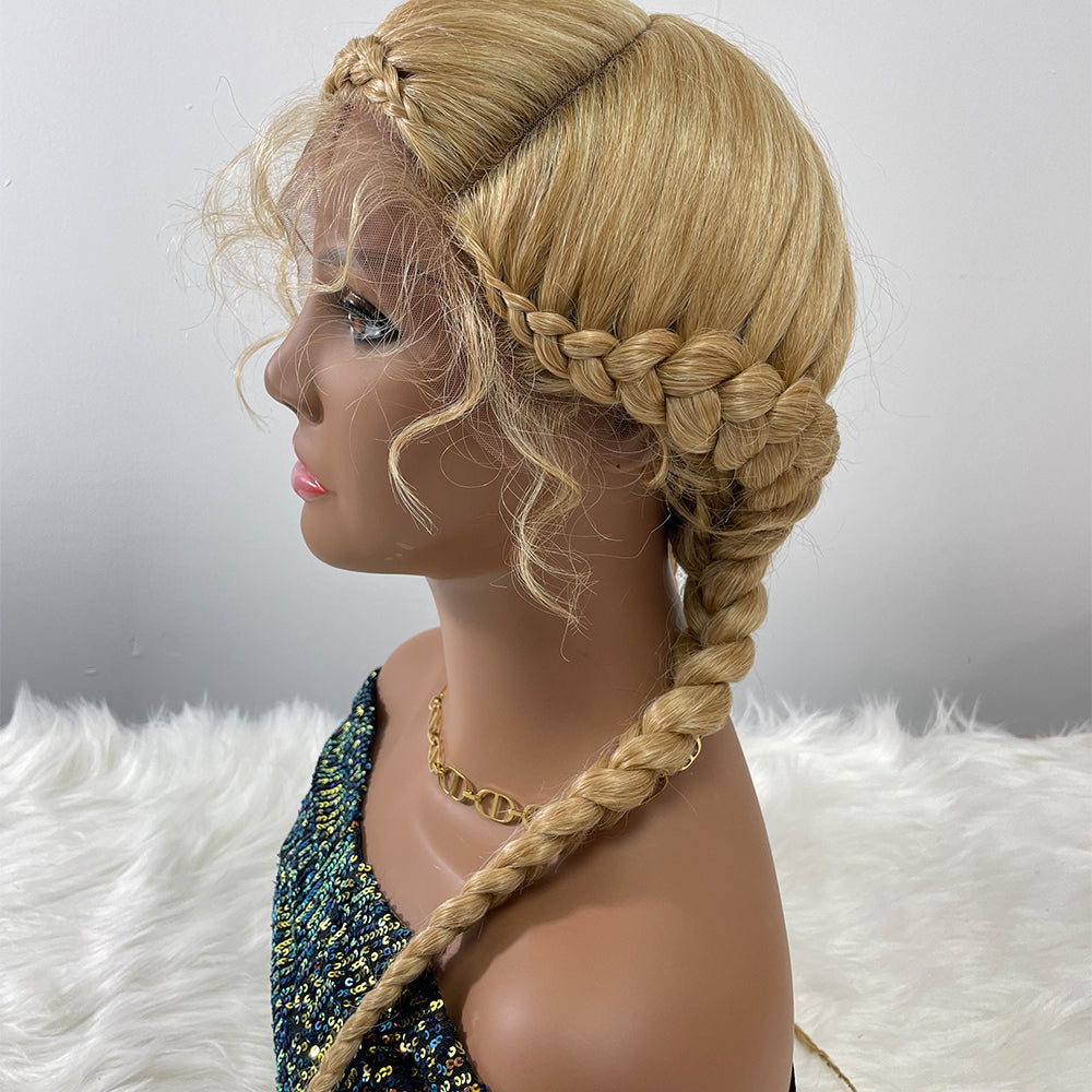 Wholesale Braids Wigs Lace Front vendors Synthetic braiding hair wigs with Baby Hair Lace Frontal Wig