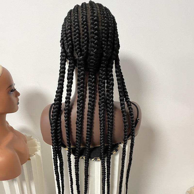 Wholesale Wig Manufacturer 24 Inch36 Inch Braids Wigs Lace Front Synthetic Braiding Hair Wigs