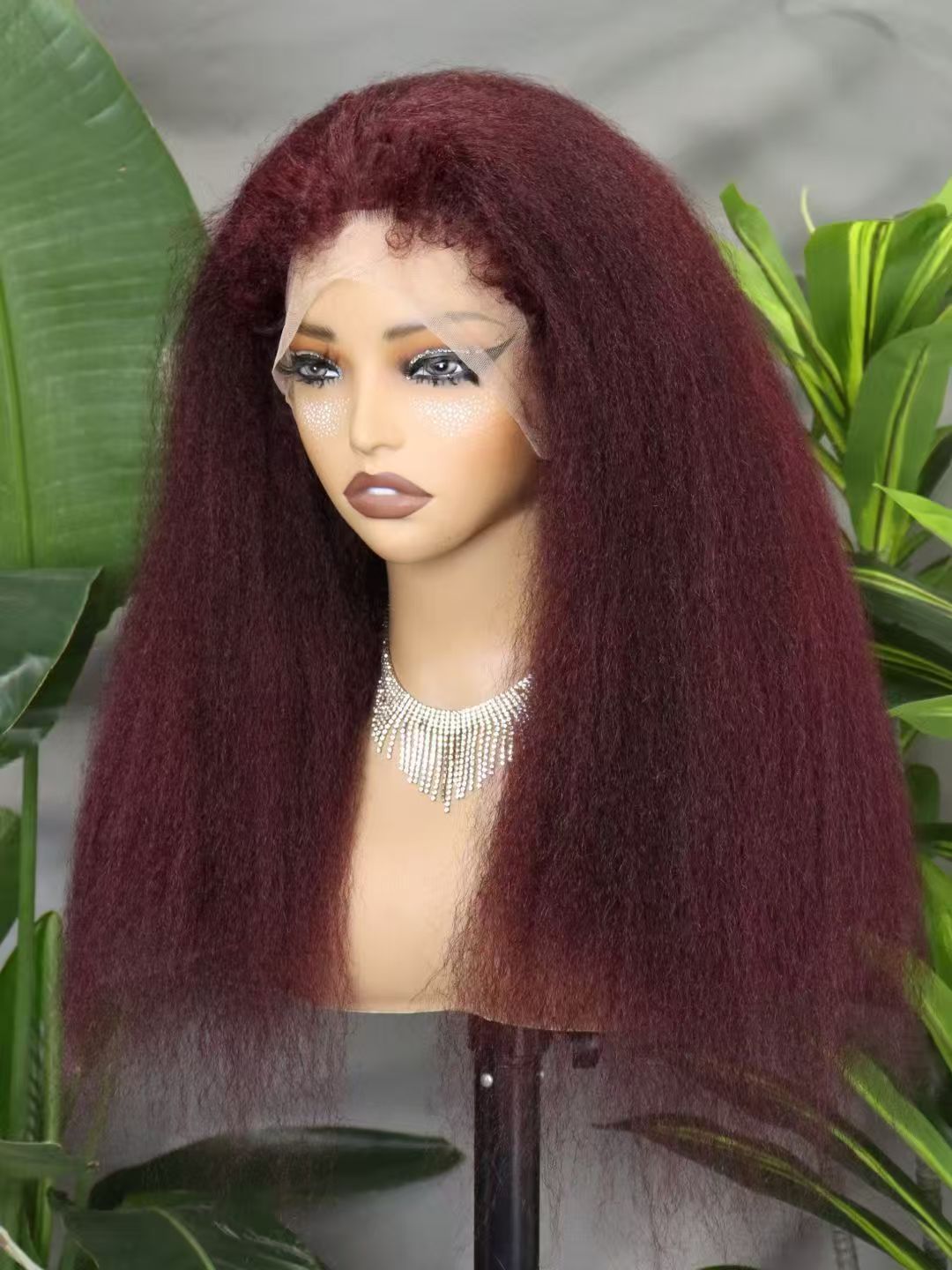 Yaki 360 Lace Front Wigs 22inch 250% Human Hair Invisi Drawstring Pre Bleached Pre Cut Lace Pre Plucked Human Hair Wigs for Black Women