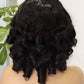 4x4 18inches bouncy loose texture Super Double Drawn 300% Density Human Hair Lace Wig