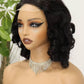 4x4 18inches bouncy loose texture Super Double Drawn 300% Density Human Hair Lace Wig