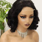 4x4 18inches bouncy loose texture Super Double Drawn 300% Density Human Hair Lace Wig