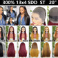 Human hair wig 13x4 full frontal  lace wig super double drawn quality 300% density
