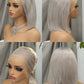 straight Short Bob Wigs Human Hair Lace Front  Wigs for Black Women Raw Brazilian pink gray green