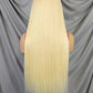 12A High Quality  Brazilian Raw Straight Hair 200% long hair 13x4 Transparent Lace Frontal Wig 100% Virgin Human Hair Wigs 613# blond hair