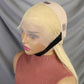 12A High Quality  Brazilian Raw Straight Hair 200% long hair 13x4 Transparent Lace Frontal Wig 100% Virgin Human Hair Wigs 613# blond hair