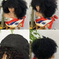 Pre-Plucked Afro Kinky Curly Lace machine made Front 300% Density Brazilian Human Hair Wigs for Black Women