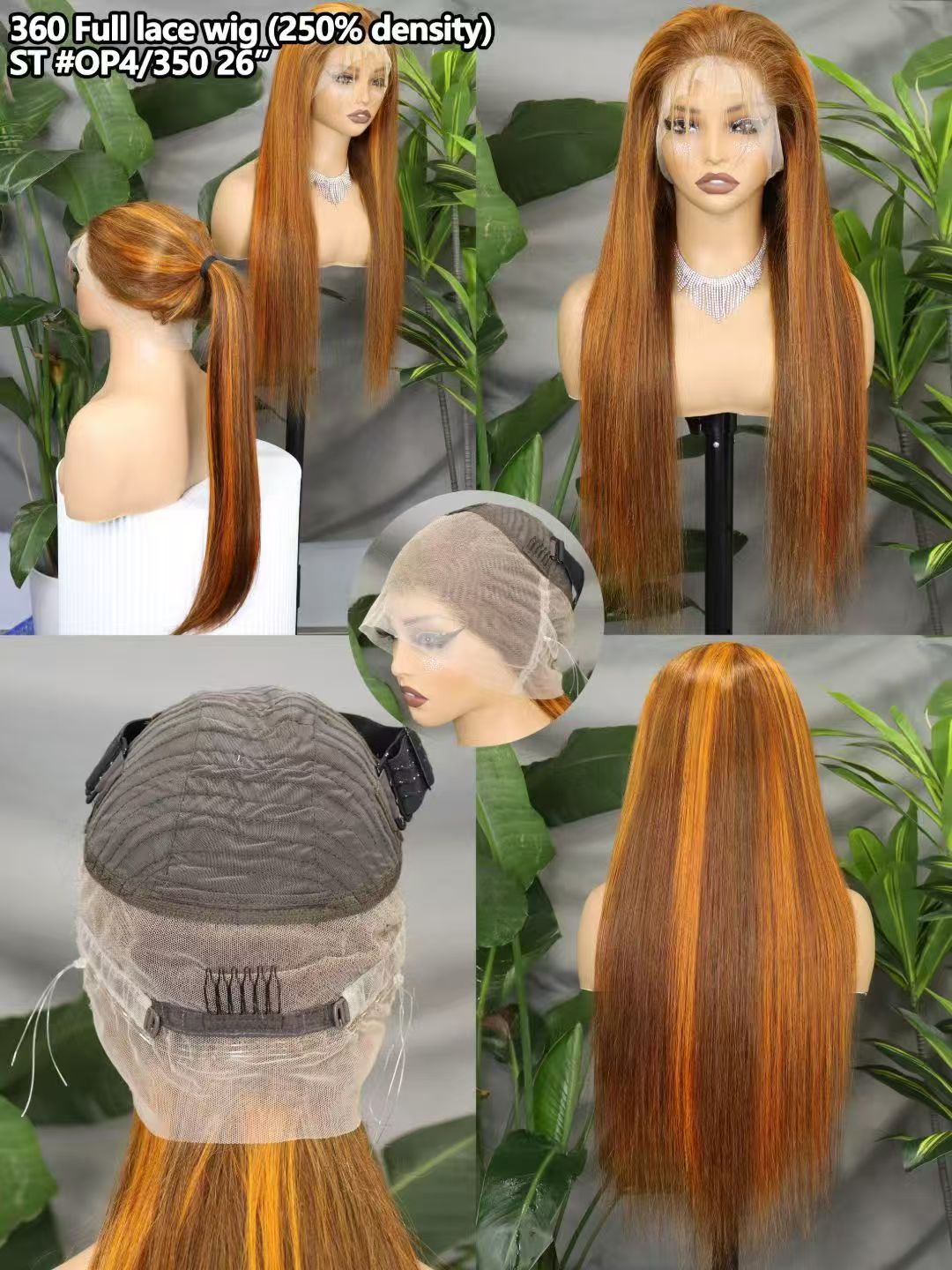 360 Full Lace hair wig 26inch Invisi Strap  Glueless Wig Invisible Drawstring many colors Straight 99j Lace Front Human Hair