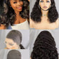 Glueless Fumi Loose 13x4 Lace Frontal Wigs 300% Full Human Hair Wigs Wholesales 14-26 Inches Factory Sales