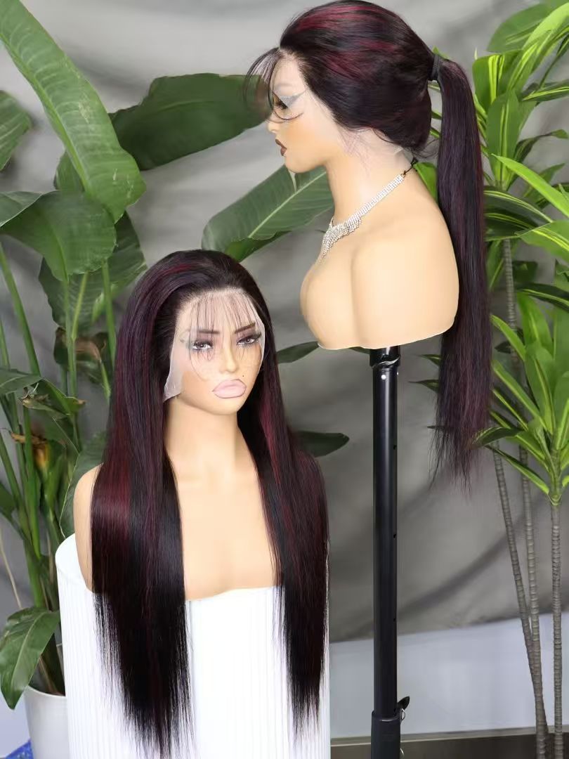 HD 360 Full Lace Wig for Women 26inch many colors Straight wear&go wig  Pre-Plucked Human Hair Gluless with invisible strip and adjustable band