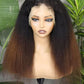 Yaki 360 Lace Front Wigs 22inch 250% Human Hair Invisi Drawstring Pre Bleached Pre Cut Lace Pre Plucked Human Hair Wigs for Black Women