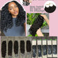 High Quality Feathers Crochet Water Wave Remy Human Hair Extension 100g 16-24" Feathering Tip Braiding Pre-made Strands Bundle