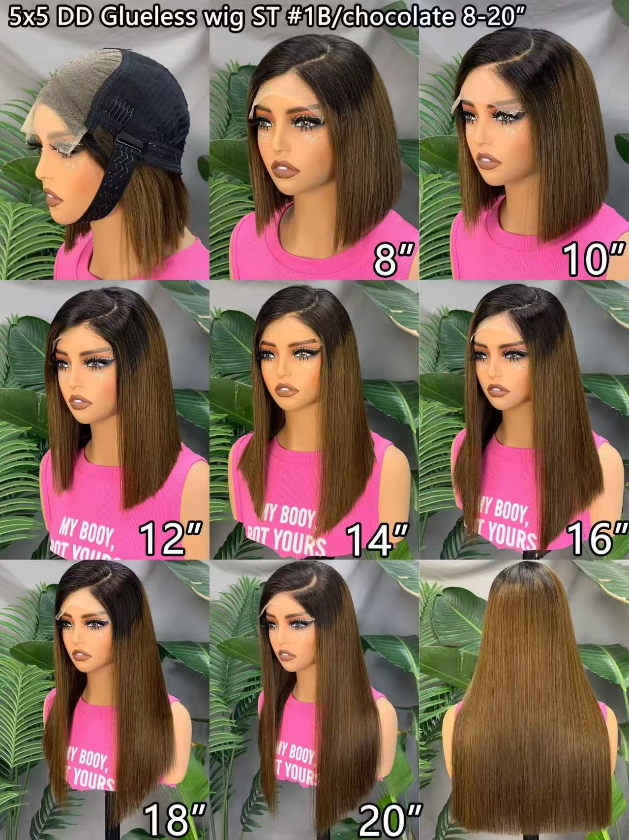 Double Drawn Vietnamese Human Hair Wigs 200% Density 5x5 Hd Lace Frontal Human Wig SDD Bone Straight Short Bob Wigs for Black Women