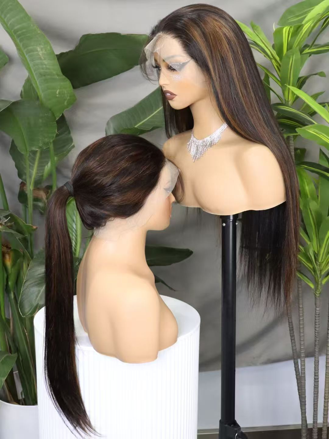 HD 360 Full Lace Wig for Women 26inch many colors Straight wear&go wig  Pre-Plucked Human Hair Gluless with invisible strip and adjustable band