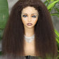 Yaki 360 Lace Front Wigs 22inch 250% Human Hair Invisi Drawstring Pre Bleached Pre Cut Lace Pre Plucked Human Hair Wigs for Black Women