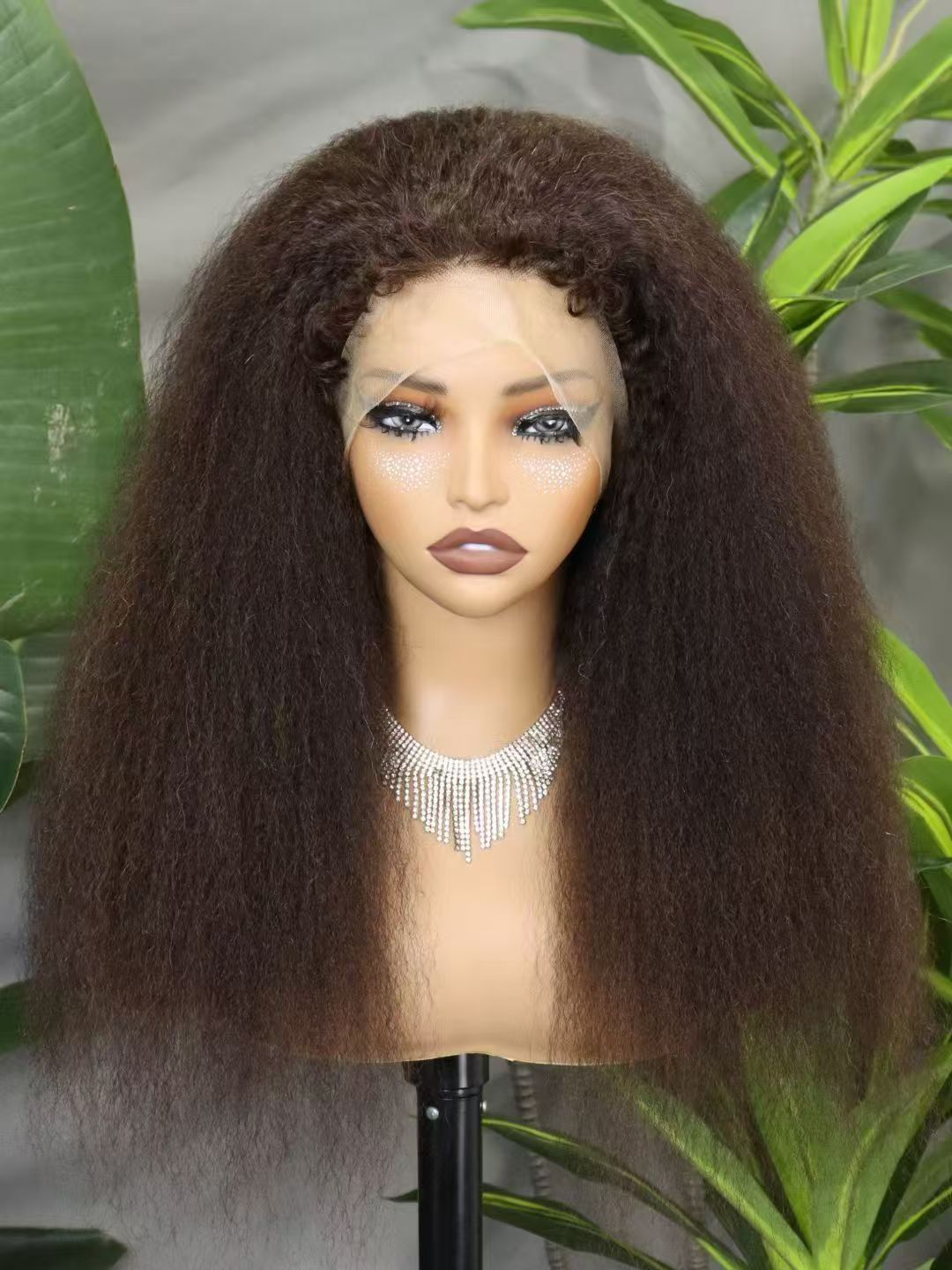 Yaki 360 Lace Front Wigs 22inch 250% Human Hair Invisi Drawstring Pre Bleached Pre Cut Lace Pre Plucked Human Hair Wigs for Black Women