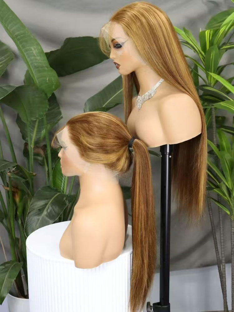 360 Full Lace hair wig 26inch Invisi Strap  Glueless Wig Invisible Drawstring many colors Straight 99j Lace Front Human Hair