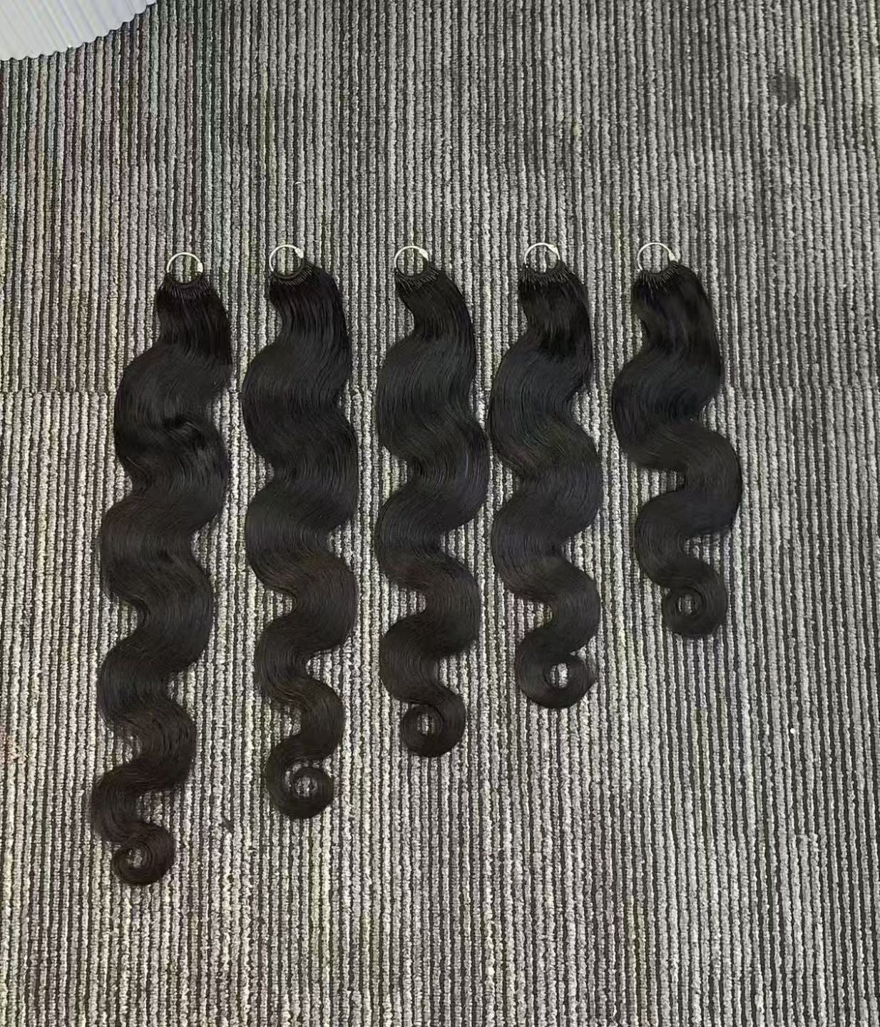 Wholesale Body Wave Deep wave 100g 2packs Pre-Separated Crochet Hair Extension Human Hair Knotless Pre-Separated Feather Crochet Braid Hair Extensions