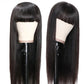 Moisie Straight Bang Human Hair Wig With Bang 250% Glueless Wig Human Hair Ready to Wear 4x4 lace Wigs Human Hair for Women
