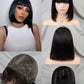 Bone Straight Bob Wigs Raw Brazilian Hair Vendor Natural Color Short Bob 1x4 Full Lace Front Human Hair Wigs for Black Women