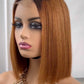 2x6 Kim Closure Super Double Drawn Bob Wig Bone Straight Human Hair in Various Colors