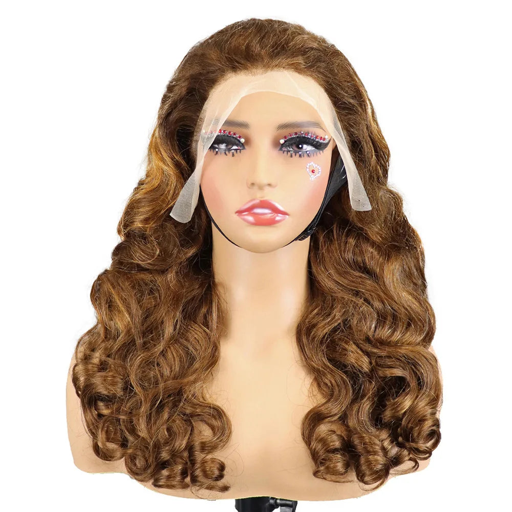 13*4 full front lace 300% Density Glueless Wig Bouncy Loose Can Be Perm & Dyed Best-Selling Factory in Stock Wholesale human hair super double drawn