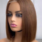 2x6 Kim Closure Super Double Drawn Bob Wig Bone Straight Human Hair in Various Colors