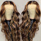 220% Cheap Price Transparent P4/27 Body wave 13*4 Full Lace Front Wig,Ombre Brown  Wigs,Honey Blond Highlight 4/27 Human Hair Wig