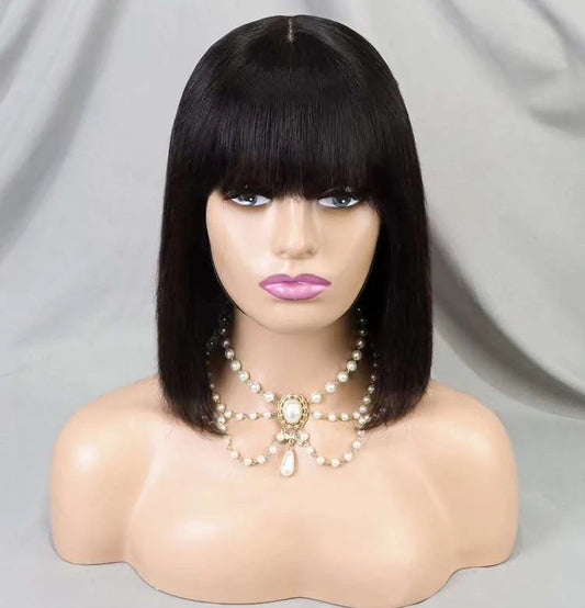 Bone Straight Bob Wigs Raw Brazilian Hair Vendor Natural Color Short Bob 1x4 Full Lace Front Human Hair Wigs for Black Women